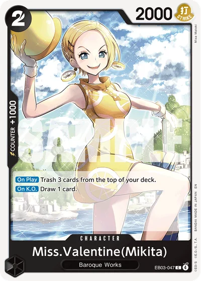 Miss.Valentine(Mikita) 047 EB03 One Piece TCG Card