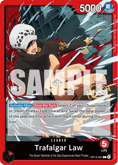 Trafalgar Law 001 OP14 One Piece TCG Card