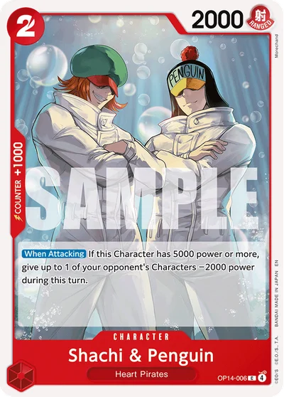 Shachi & Penguin 006 OP14 One Piece TCG Card