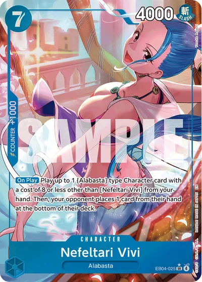 Nefeltari Vivi (altArt) 025 The Azure Sea's Seven One Piece Card