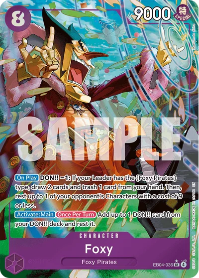 Foxy (altArt) 036 The Azure Sea's Seven One Piece Card