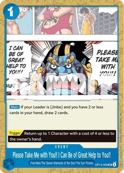 Please Take Me with You!! I Can Be of Great Help to You!! 059 OP14 One Piece TCG Card