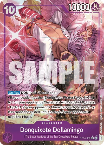 Donquixote Doflamingo (altArt) 069 The Azure Sea's Seven One Piece Card