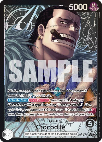 Crocodile (altArt) 079 The Azure Sea's Seven One Piece Card