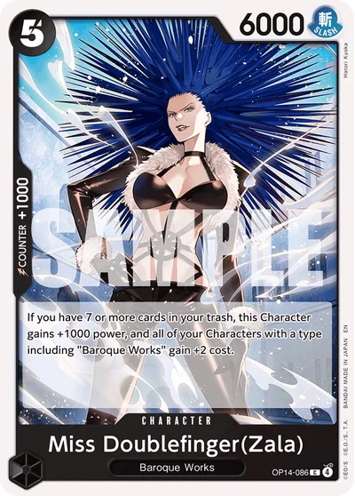 Miss Doublefinger(Zala) 086 OP14 One Piece TCG Card