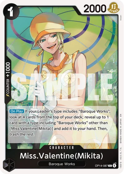 Miss.Valentine(Mikita) 087 OP14 One Piece TCG Card