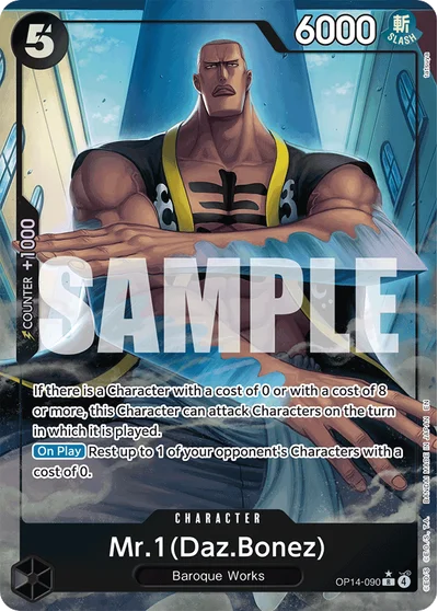 Mr.1(Daz.Bonez) (altArt) 090 The Azure Sea's Seven One Piece Card