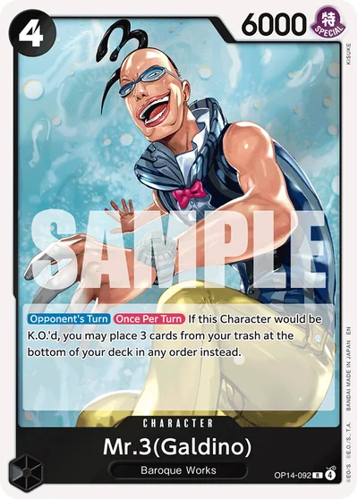 Mr.3(Galdino) 092 OP14 One Piece TCG Card