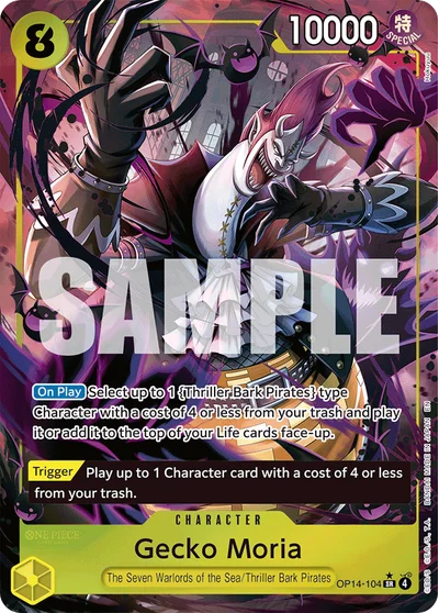 Gecko Moria (altArt) 104 The Azure Sea's Seven One Piece Card