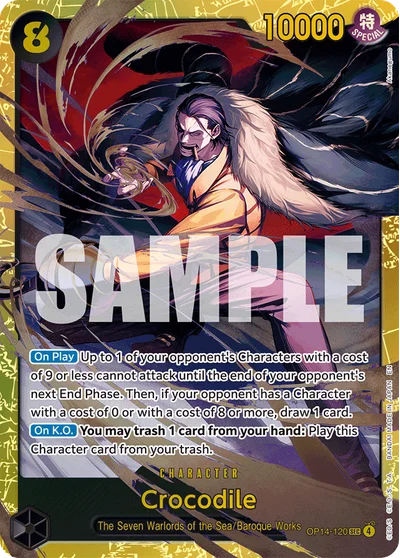 Crocodile 120 The Azure Sea's Seven One Piece Card