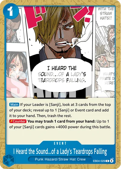 I Heard the Sound...of a Lady's Teardrops Falling EB04-029 OP14 One Piece TCG Card