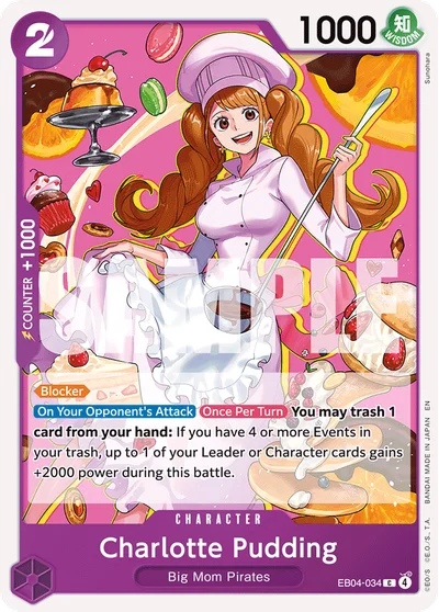 Charlotte Pudding EB04-034 OP14 One Piece TCG Card
