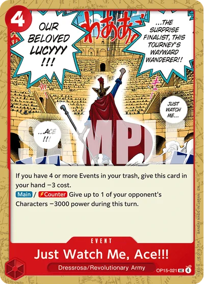 Just Watch Me, Ace!!! 021 OP15 One Piece TCG Card