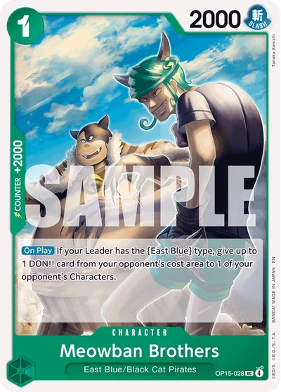 Meowban Brothers 028 OP15 One Piece TCG Card