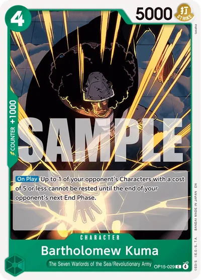 Bartholomew Kuma 029 OP15 One Piece TCG Card
