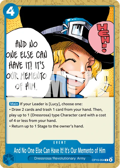 And No One Else Can Have It! It's Our Memento of Him 054 OP15 One Piece TCG Card