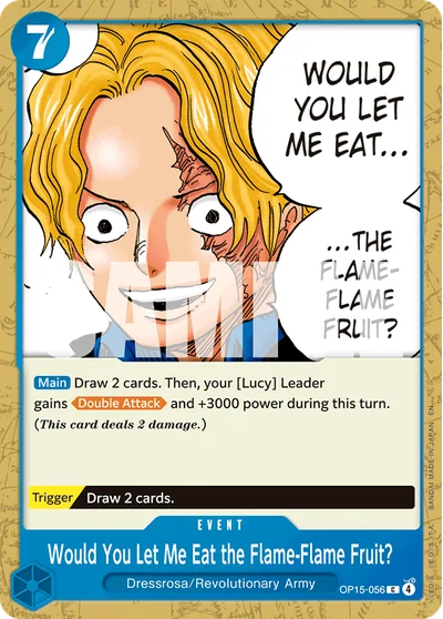 Would You Let Me Eat the Flame-Flame Fruit? 056 OP15 One Piece TCG Card