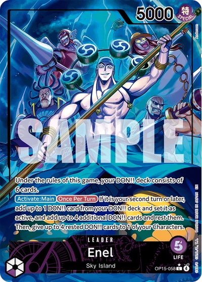 Enel (altArt) 058 Adventure on Kamis Island One Piece Card