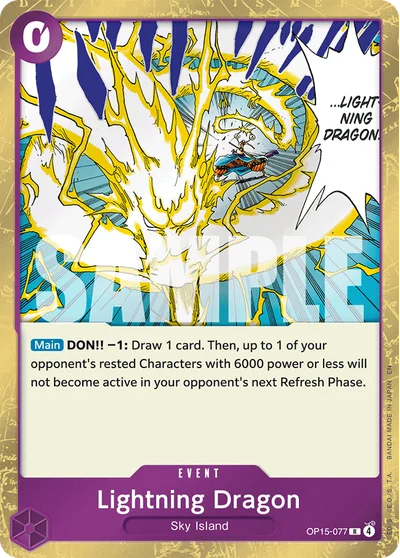 Lightning Dragon 077 OP15 One Piece TCG Card