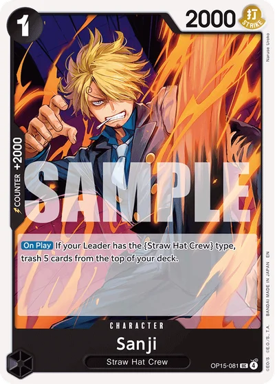 Sanji 081 OP15 One Piece TCG Card