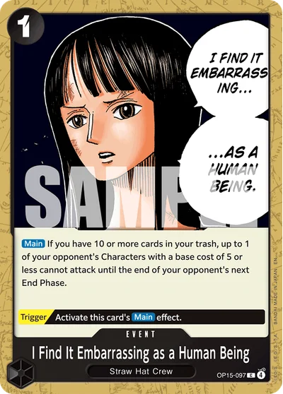 I Find It Embarrassing as a Human Being 097 OP15 One Piece TCG Card