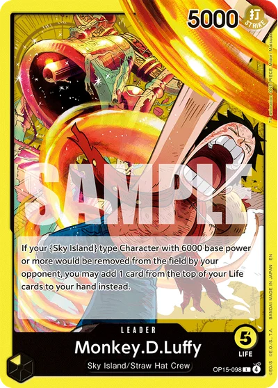 Monkey.D.Luffy 098 OP15 One Piece TCG Card