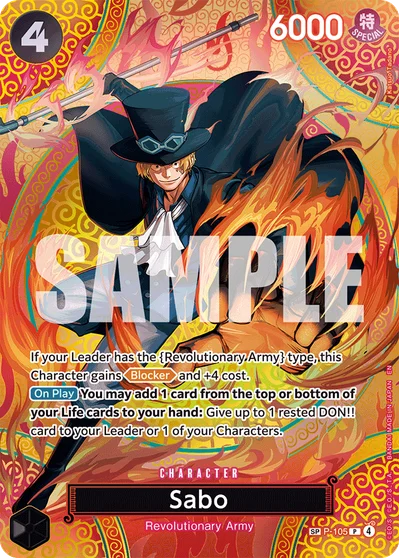 Sabo (specialAltArt) 105 Adventure on Kamis Island One Piece Card