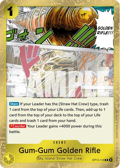 Gum-Gum Golden Rifle 116 OP15 One Piece TCG Card