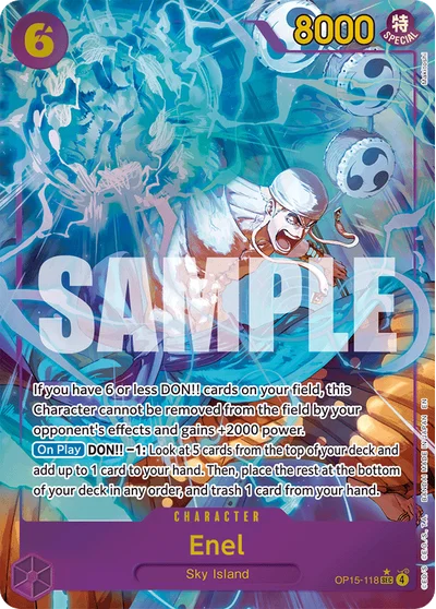 Enel (altArt) 118 Adventure on Kamis Island One Piece Card