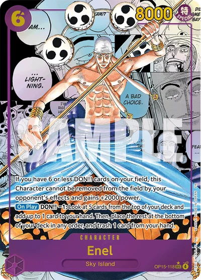 Enel (mangaAltArt) 118 Adventure on Kamis Island One Piece Card