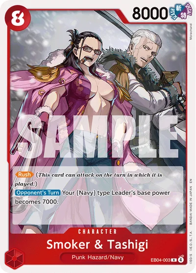 Smoker & Tashigi EB04-003 OP15 One Piece TCG Card