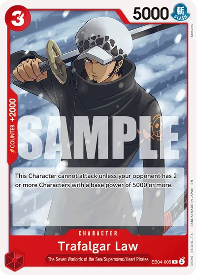 Trafalgar Law EB04-005 OP15 One Piece TCG Card