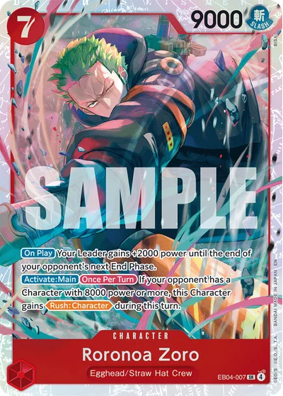 Roronoa Zoro EB04-007 OP15 One Piece TCG Card