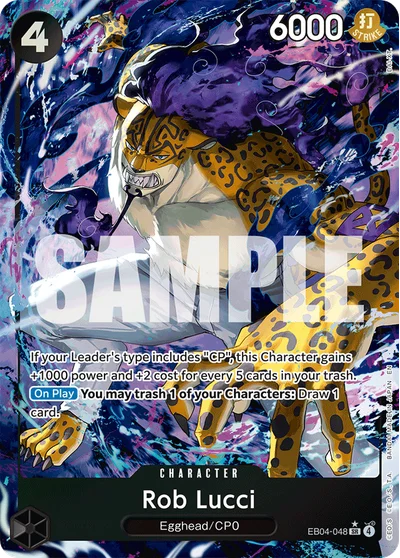 Rob Lucci (altArt) EB04-048 Adventure on Kamis Island One Piece Card