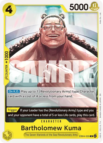 Bartholomew Kuma EB04-055 OP15 One Piece TCG Card
