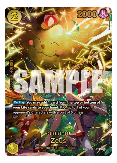 Zeus OP11-106 Adventure on Kamis Island One Piece Card