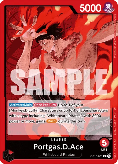 Portgas.D.Ace 001 OP16 One Piece TCG Card