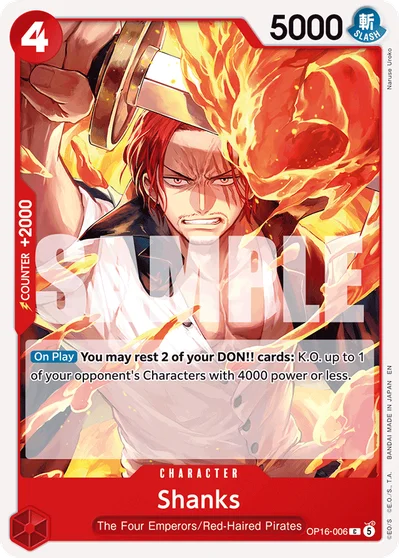 Shanks 006 OP16 One Piece TCG Card