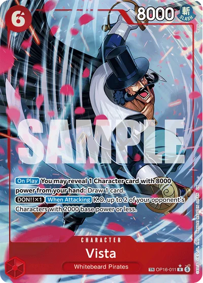 Vista (altArt) 011 The Time of Battle One Piece Card