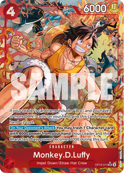 Monkey.D.Luffy (altArt) 015 OP16 One Piece TCG Card