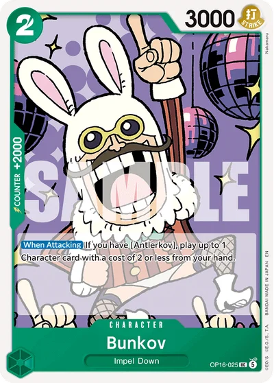Bunkov 025 OP16 One Piece TCG Card