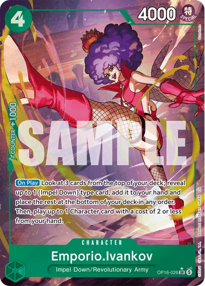 Emporio.Ivankov (altArt) 026 The Time of Battle One Piece Card