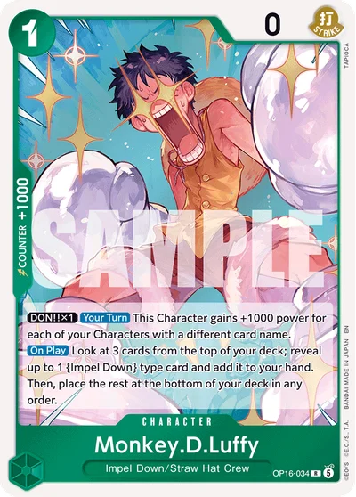 Monkey.D.Luffy 034 OP16 One Piece TCG Card