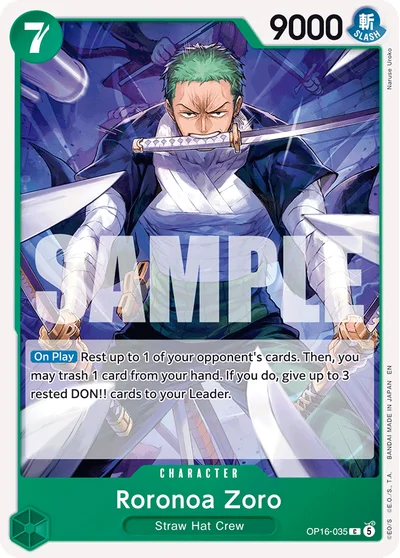 Roronoa Zoro 035 OP16 One Piece TCG Card