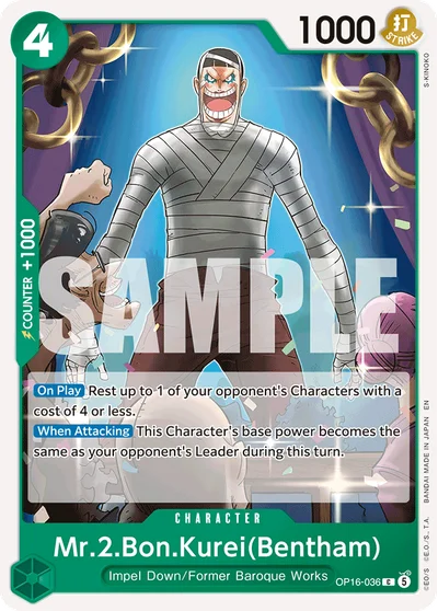 Mr.2.Bon.Kurei(Bentham) 036 OP16 One Piece TCG Card