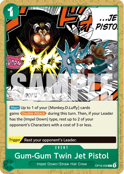 Gum-Gum Twin Jet Pistol 039 OP16 One Piece TCG Card