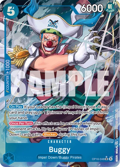 Buggy (altArt) 048 The Time of Battle One Piece Card