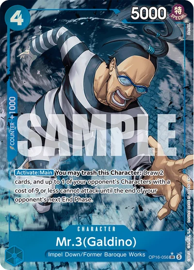 Mr.3(Galdino) (altArt) 056 The Time of Battle One Piece Card