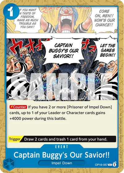 Captain Buggy's Our Savior!! 057 OP16 One Piece TCG Card