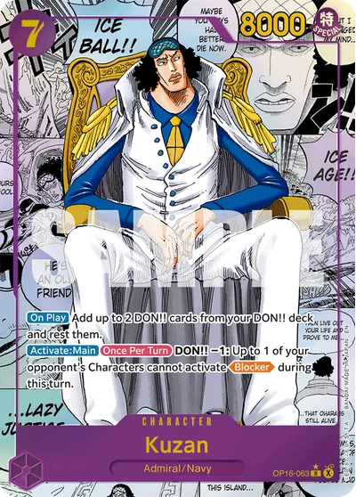Kuzan (mangaAltArt) 063 The Time of Battle One Piece Card